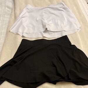 SHEIN White and Black Skirt Set